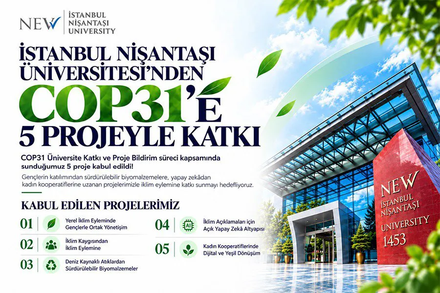 COP31’e İstanbul Nişantaşı Üniversitesi’nden 5 Proje ile Katkı