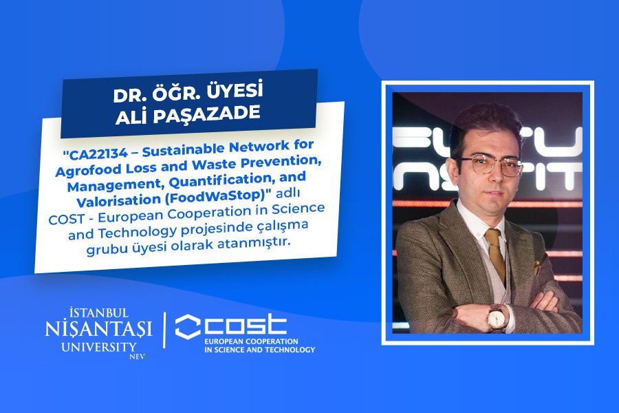 Dr. Ali Paşazade Appointed as Working Group Member in the FoodWaStop COST Project
