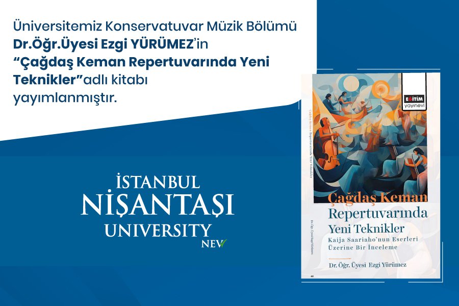 Dr. Lecturer Ezgi YÜRÜMEZ's book titled 