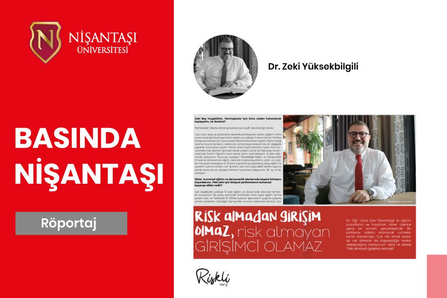 Dr. Zeki Yüksekbilgili’den Girişimcilik Tavsiyeleri Röportajı Yayınlandı