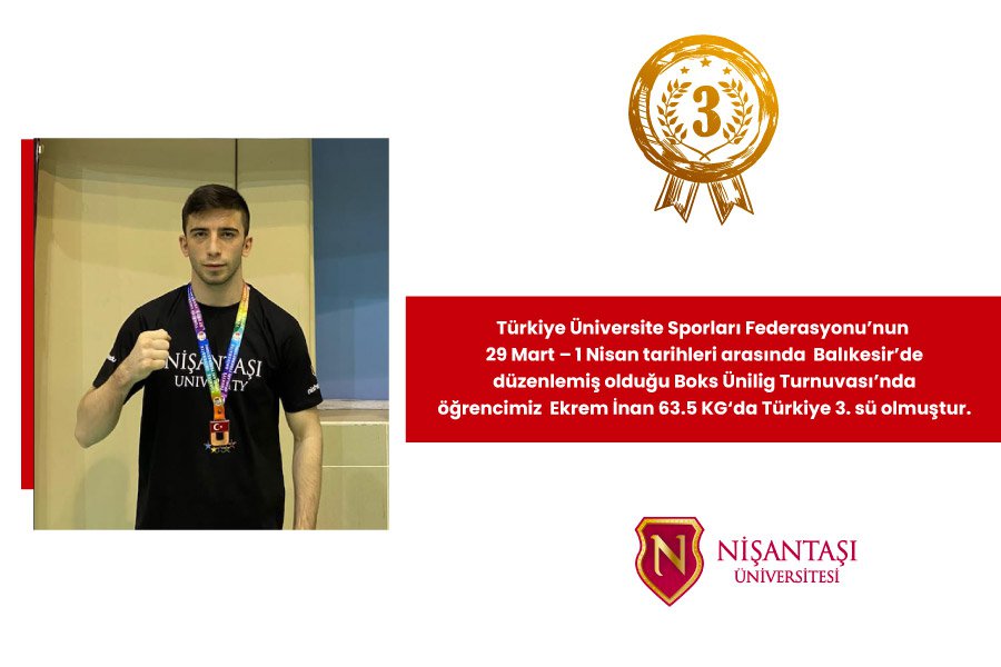 Ekrem İnan was ranked 3rd in Boxing