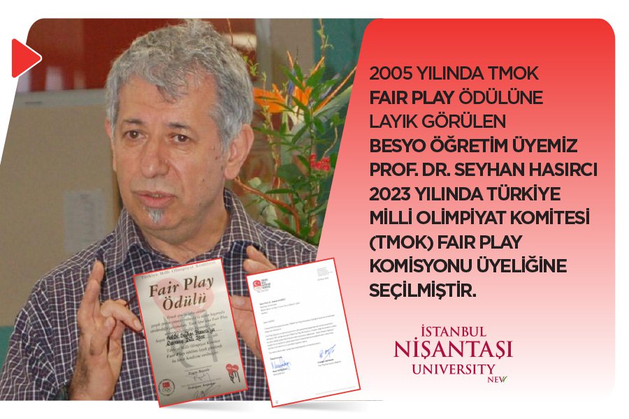 İstanbul Nişantaşı Üniversitesi BESYO Bölümü Öğretim Üyesi Prof. Dr. Seyhan HASIRCI Türkiye Milli Olimpiyat Komitesi (TMOK) Fair Play Komisyonu Üyeliğine Seçilmiştir.