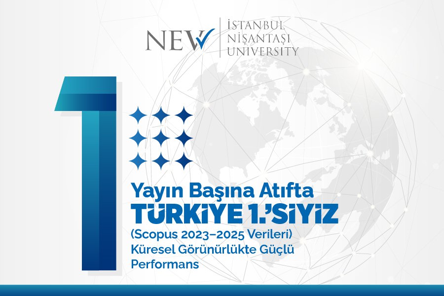 İstanbul Nişantaşı Üniversitesi Yayın Başına Atıf Oranında Türkiye 1.’si