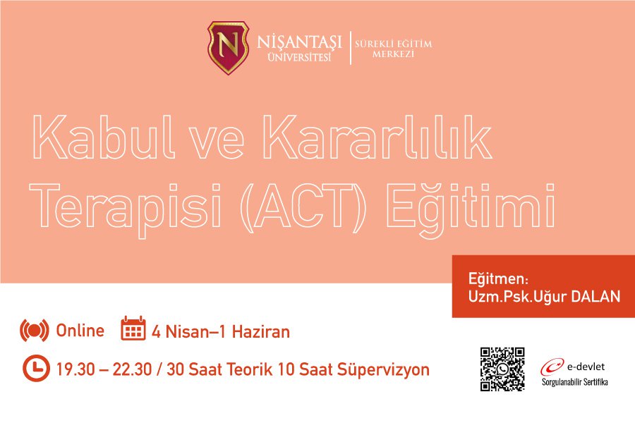 Kabul ve Kararlılık Terapisi (ACT) Eğitimi