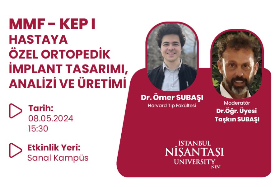 MMF-KEP 1 / Hastaya Özel Ortopedik İmplant Tasarımı, Analizi ve Üretimi