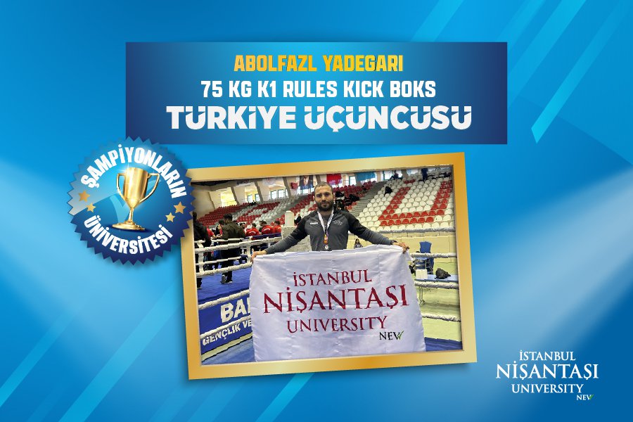 ÖĞRENCİMİZ ABOLFAZL YADEGARI  75 KG K1 RULES KICK BOKS TÜRKİYE ÜÇÜNCÜSÜ