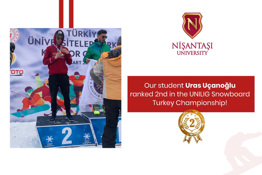 Our student Uras Uçanoğlu ranks 2nd in Snowboarding