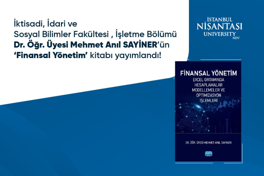 The Book Titled Financial Management by Dr. Mehmet Anıl Sayiner Has Been Published