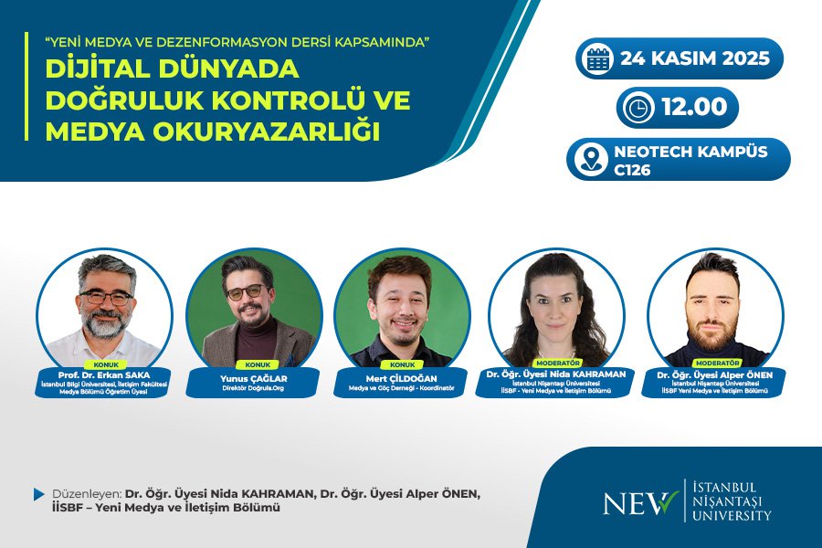 “Yeni Medya ve Dezenformasyon Dersi Kapsamında” Dijital Dünyada Doğruluk Kontrolü ve Medya Okuryazarlığı
