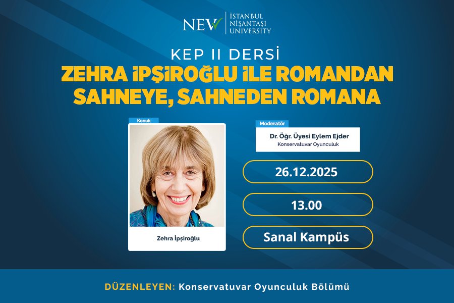 ZEHRA İPŞİROĞLU İLE ROMANDAN SAHNEYE, SAHNEDEN ROMANA