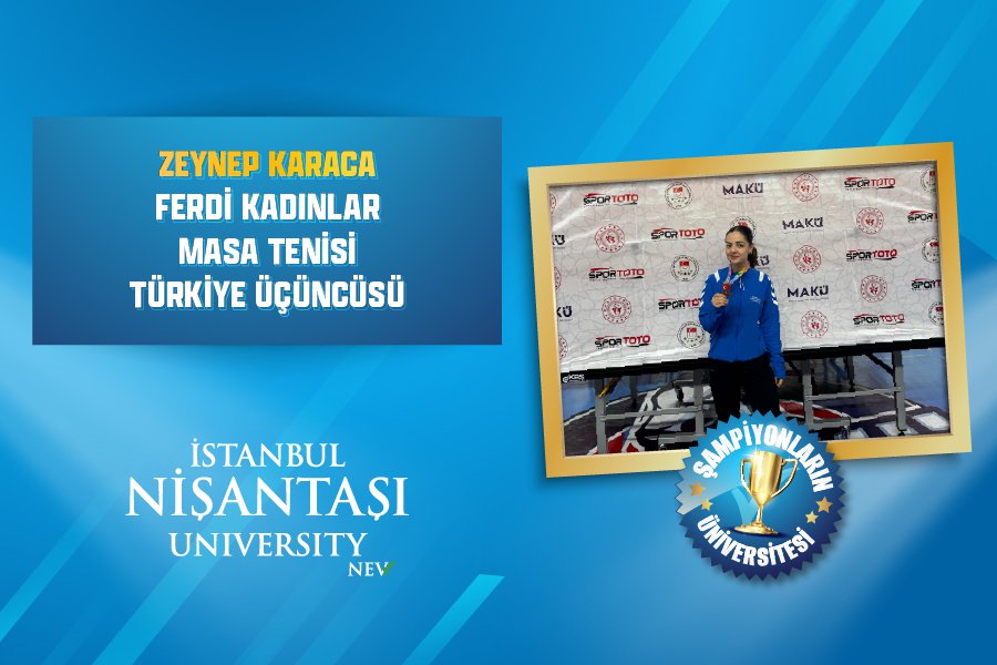 ZEYNEP KARACA FERDİ KADINLAR MASA TENİSİ TÜRKİYE ÜÇÜNCÜSÜ